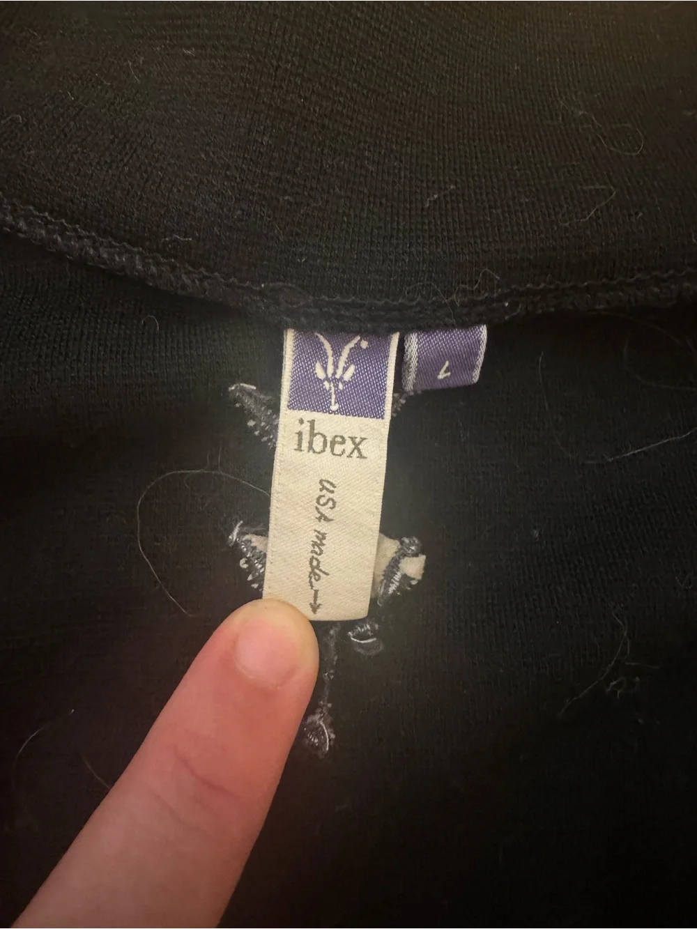 ibex Black merino wool vest